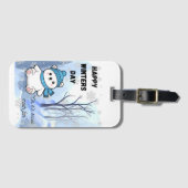 Winter Greeting Card Gepäckanhänger (Vorderseite (Horizontal))