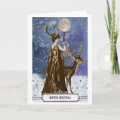 Winter Greetings Goddess Karte (Vorderseite)