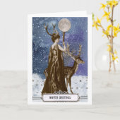 Winter Greetings Goddess Karte (Gelbe Blume)