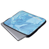 Winter Greetings. Ice dragon with antlers Laptopschutzhülle (Vorne Knopf)