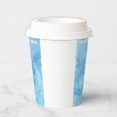 Winter Greetings. Ice dragon with antlers Pappbecher (Rechts)