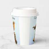 Winter Greetings. Robin singing  Pappbecher (Rechts)