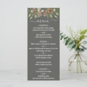 Winter Grey Elegant Script Wedding Menu Menükarte (Stehend Vorderseite)