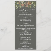 Winter Grey Elegant Script Wedding Menu Menükarte (Vorderseite)