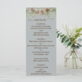 Winter Grey Elegant Script Wedding Menu Menükarte (Stehend Vorderseite)