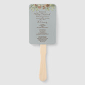 Winter Grey Elegant Script Wedding Program Fächer (Vorderseite)