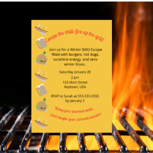 Winter-Grillfest-Einladung Einladung