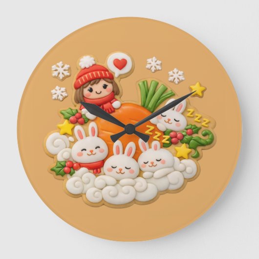 Winter Große Wanduhr (Vorderseite)