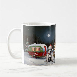 Winter-Großer-Däne-Wohnwagen-Weihnachtsabenteuer Kaffeetasse