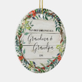 Winter-Großmutter u. Großvater-1. Keramik Ornament (Rechts)