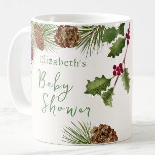 Winter-Grün-Babyshower-Mitgebs-Tasse Kaffeetasse