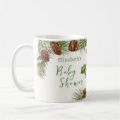 Winter-Grün-Babyshower-Mitgebs-Tasse Kaffeetasse (Links)