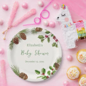 Winter-Grün-Babyshower-Teller Pappteller (Party)