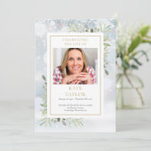 Winter-Grün-Funeral-Service-Programm Programm (Stehend Vorderseite)