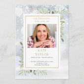 Winter-Grün-Funeral-Service-Programm Programm (Vorderseite)