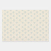 Winter Grüne Bäume Schneeflocken Pastel Modern Geschenkpapier Set (Vorderseite 2)