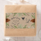 Winter Grüne Rustikale Schreib-Etikette (Insitu)