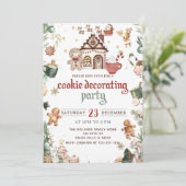 Winter Grüne Weihnachtsküche zum Dekorieren von Pa Einladung (Stehend Vorderseite)