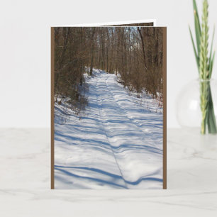 Winter-Gruß-Karte - Smittys Weg im Winter Feiertagskarte