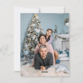 Winter Grußkarte Frohe Weihnachten (Rückseite)