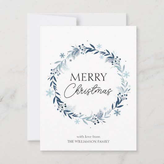 Winter Grußkarte Frohe Weihnachten (Vorderseite)