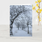 Winter - Grußkarte. Karte (Gelbe Blume)