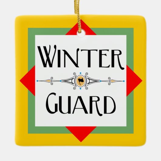 Winter Guard Gold Block Keramikornament (Vorderseite)