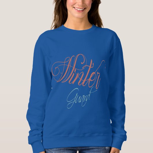 Winter Guard Script Word Art Sweatshirt (Vorderseite)