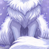 Winter Guardian : Snowy Arctic Fox Leinwanddruck