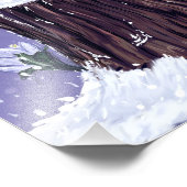 Winter Guardian :Whimsical Arctic Fox wildlife Fotodruck (Ecke)