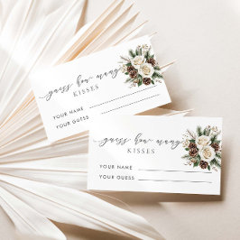 Winter Guess Wie viele Kisses Bridal Spiel Begleitkarte