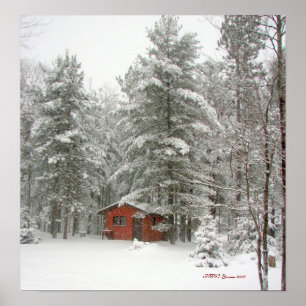 Winter-Halle-Schnee-Sturm Poster