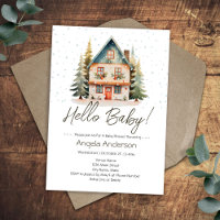 Winter Hallo Baby Weihnachten Cottage Baby Shower