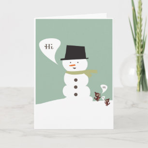 Winter hallo feiertagskarte
