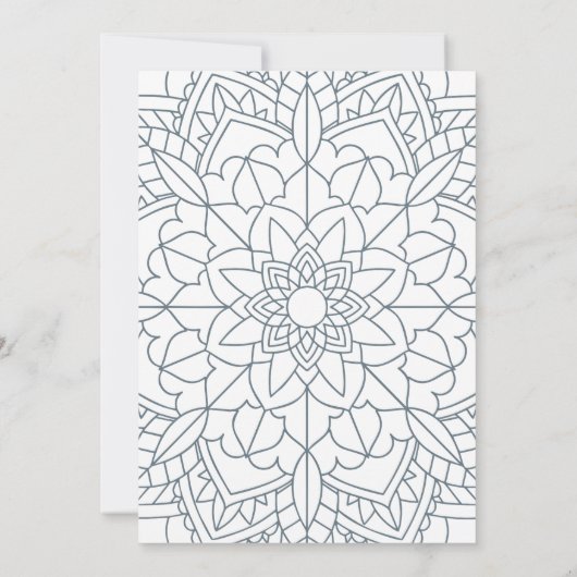 Winter Handfasts Snowflake Mandala Wedding (Rückseite)