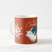Winter Happy Christmas Toy Cat Gift  Kaffeetasse (Vorderseite Links)