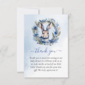 Winter Hare Watercolor Babydusche Danke (Vorderseite)