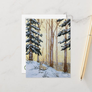 Winter-Hasen-Postkarte Postkarte