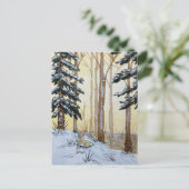 Winter-Hasen-Postkarte Postkarte (Stehend Vorderseite)
