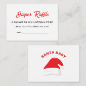 Winter Hat Santa Baby Duwer Windelwanne Name Begleitkarte (Vorne/Hinten)