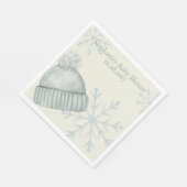 Winter Hat Snowflake Baby Shower Napkins Serviette (Ecke)