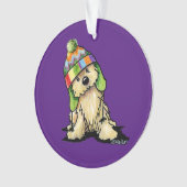 Winter Hat Terrier Dog Ornament (Vorderseite)