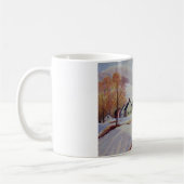 Winter-Haus in der Hügel-Tasse Kaffeetasse (Links)