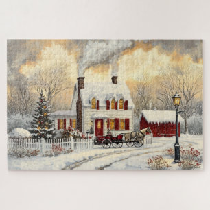 Winter-Haus-Puzzle Puzzle