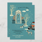 Winter-Haustür-bewegliche Mitteilung Einladung (Vorne/Hinten)