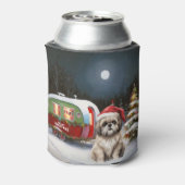 Winter Havanese Caravan Weihnachtsabenteuer Dosenkühler (Kanne Rückseite)