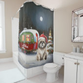 Winter Havanese Caravan Weihnachtsabenteuer Duschvorhang (Beispiel)