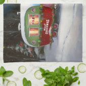 Winter Havanese Caravan Weihnachtsabenteuer Geschirrtuch (Gefaltet)