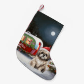 Winter Havanese Caravan Weihnachtsabenteuer Kleiner Weihnachtsstrumpf (Vorderansicht (hängend))