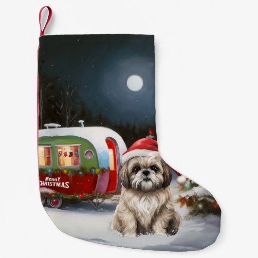Winter Havanese Caravan Weihnachtsabenteuer Kleiner Weihnachtsstrumpf (Vorderseite)